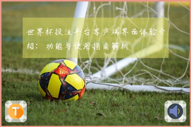 世界杯投注平台客户端界面体验介绍：功能与使用指南解析